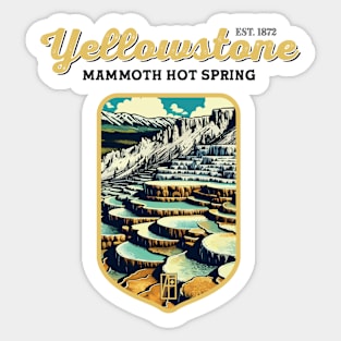 USA - NATIONAL PARK - YELLOWSTONE Mammoth Hot Springs - 2 Sticker